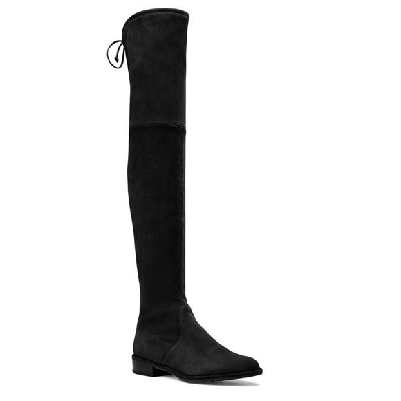 Stuart Weitzman Lowland Boots - Black Suede - Picture 1 of 6